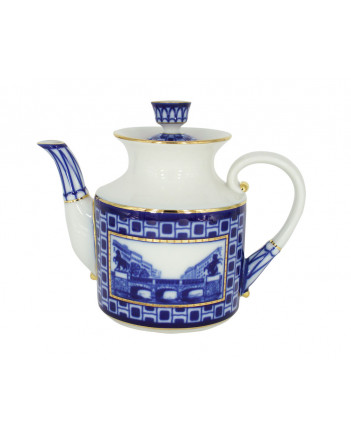 LOMONOSOV IMPERIAL PORCELAIN TEAPOT BRIDGES OF PETERSBURG 860 ml 29 oz