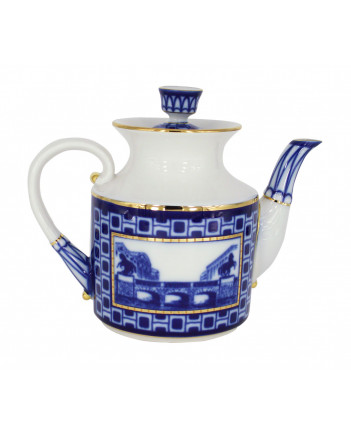 LOMONOSOV IMPERIAL PORCELAIN TEAPOT BRIDGES OF PETERSBURG 860 ml 29 oz