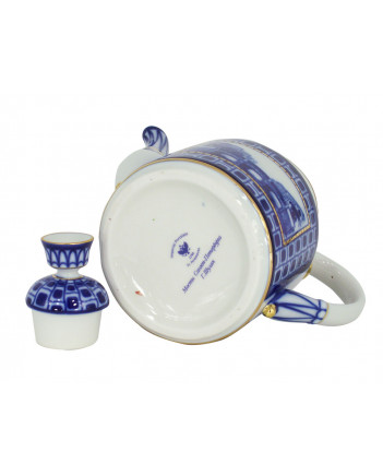 LOMONOSOV IMPERIAL PORCELAIN TEAPOT BRIDGES OF PETERSBURG 860 ml 29 oz
