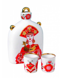 LOMONOSOV IMPERIAL PORCELAIN DECANTER BEAUTY GIRL 650 ML/22 OZ