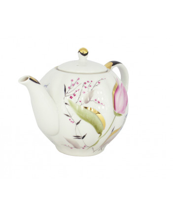  LOMONOSOV IMPERIAL PORCELAIN TEAPOT PINK TULIPS 3 CUPS 600 ML 20 oz