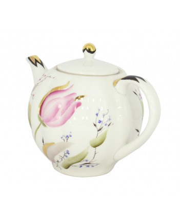  LOMONOSOV IMPERIAL PORCELAIN TEAPOT PINK TULIPS 3 CUPS 600 ML 20 oz