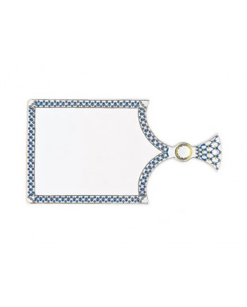 LOMONOSOV IMPERIAL PORCELAIN SERVING CHEESE CUTTING BOARD COBALT NET 