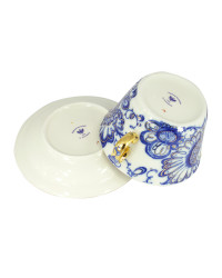 LOMONOSOV IMPERIAL PORCELAIN SOUP BOWL SINGING GARDEN
