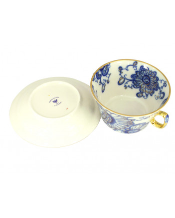 LOMONOSOV IMPERIAL PORCELAIN SOUP BOWL SINGING GARDEN