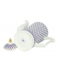 LOMONOSOV IMPERIAL BONE CHINA PORCELAIN COFFEE POT COBALT NET 690 ml 23.3 fl.oz