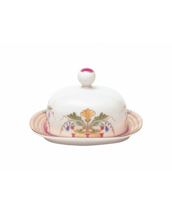 LOMONOSOV IMPERIAL PORCELAIN BUTTER HOLDER DISH MOSCOW RIVER