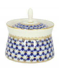 LOMONOSOV IMPERIAL PORCELAIN DRESSING BOWL COBALT NET
