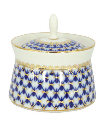LOMONOSOV IMPERIAL PORCELAIN DRESSING BOWL COBALT NET