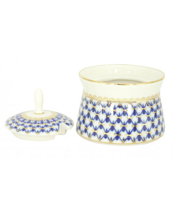 LOMONOSOV IMPERIAL PORCELAIN DRESSING BOWL COBALT NET