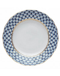 LOMONOSOV IMPERIAL PORCELAIN DINNER PLATE COBALT NET TULIP 20 cm/7.9"