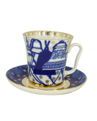 LOMONOSOV IMPERIAL PORCELAIN COFFEE LATTE HOT CHOCOLATE MUG CHURCH BELLS 360 ml/12.2 fl.oz