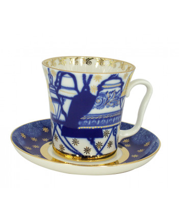 LOMONOSOV IMPERIAL PORCELAIN COFFEE LATTE HOT CHOCOLATE MUG CHURCH BELLS 360 ml/12.2 fl.oz