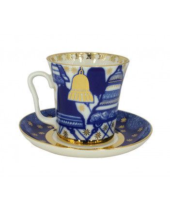 LOMONOSOV IMPERIAL PORCELAIN COFFEE LATTE HOT CHOCOLATE MUG CHURCH BELLS 360 ml/12.2 fl.oz