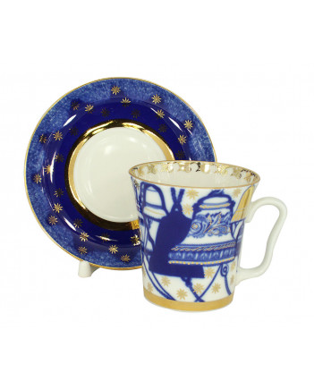 LOMONOSOV IMPERIAL PORCELAIN COFFEE LATTE HOT CHOCOLATE MUG CHURCH BELLS 360 ml/12.2 fl.oz