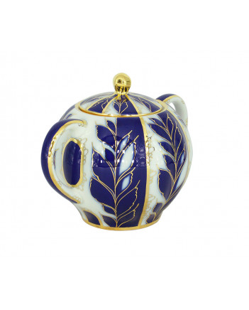 LOMONOSOV IMPERIAL PORCELAIN SUGAR BOWL TULUP WINTER NIGHT 15 OZ/450 ML