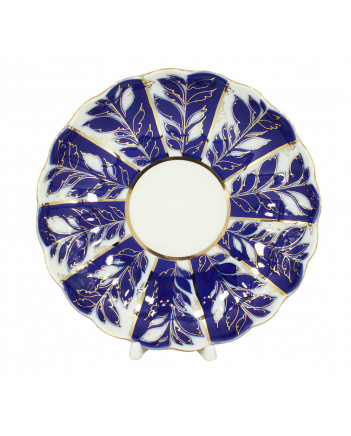 LOMONOSOV IMPERIAL PORCELAIN COOKIE PASTRY DISH WINTER NIGHT TULIP