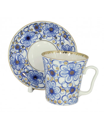 LOMONOSOV IMPERIAL PORCELAIN COFFEE LATTE HOT CHOCOLATE MUG BINDWEED 360 ml/12.2 fl.oz