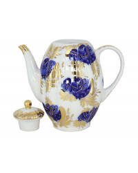 LOMONOSOV IMPERIAL PORCELAIN COFFEE POT GOLDEN GARDEN TULIP 8 Cup 40 oz/1200 ml