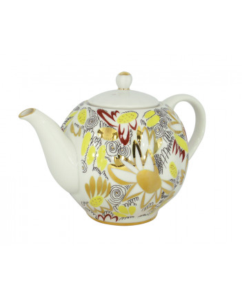  LOMONOSOV IMPERIAL PORCELAIN TEAPOT TULIP GOLDEN DAISY  3 CUPS 600 ML 20 oz