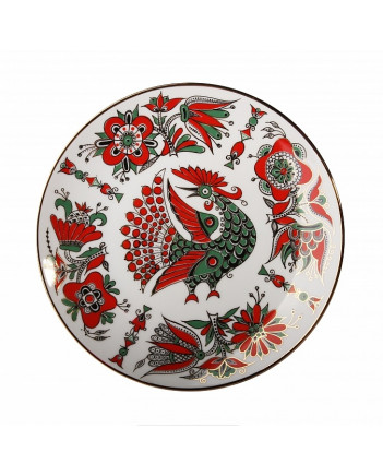 LOMONOSOV IMPERIAL PORCELAIN DECORATIVE WALL PLATE RED BIRD 195 mm/7.7