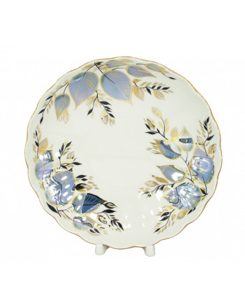 LOMONOSOV IMPERIAL PORCELAIN COOKIE PASTRY DISH MOONLIGHT TULIP