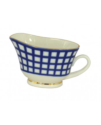 LOMONOSOV IMPERIAL PORCELAIN GRAVY BOAT COBALT CELL 200 ml/6.8 oz