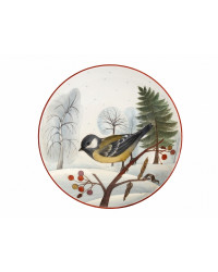 LOMONOSOV IMPERIAL PORCELAIN DECORATIVE WALL PLATE BIG TOMTIT 195 mm 7.7"