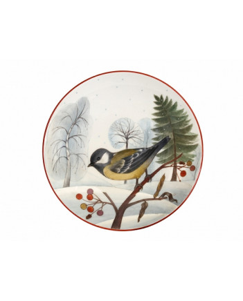 LOMONOSOV IMPERIAL PORCELAIN DECORATIVE WALL PLATE BIG TOMTIT 195 mm 7.7"