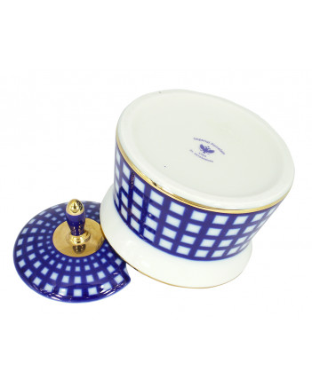 LOMONOSOV IMPERIAL PORCELAIN DRESSING BOWL COBALT CELL