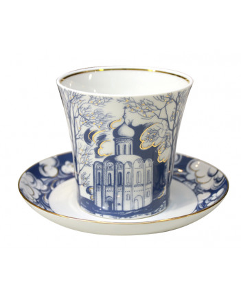 LOMONOSOV IMPERIAL PORCELAIN COFFEE LATTE HOT CHOCOLATE MUG CHURCH ON NERL 360 ml/12.2 fl.oz