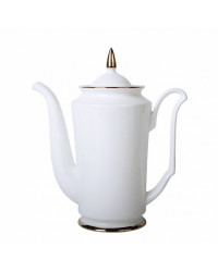 LOMONOSOV IMPERIAL BONE CHINA PORCELAIN COFFEE POT GOLDEN EDGE 690 ml 23.3 fl.oz