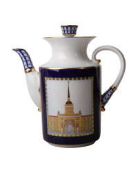 LOMONOSOV IMPERIAL PORCELAIN COFFEE POT CLASSIC OF PETERSBURG  1090 ml 37 OZ