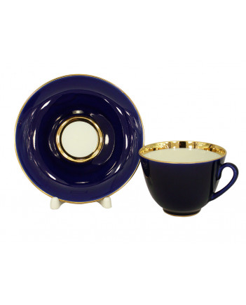 LOMONOSOV IMPERIAL PORCELAIN TEACUP AND SAUCER SPRING NIGHT 230 ML/7.8 OZ