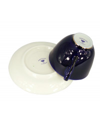 LOMONOSOV IMPERIAL PORCELAIN TEACUP AND SAUCER SPRING NIGHT 230 ML/7.8 OZ