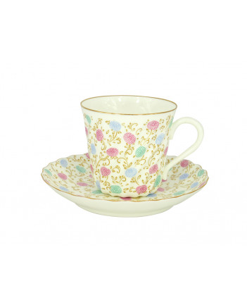 LOMONOSOV IMPERIAL BONE CHINA PORCELAIN ESPRESSO CUP TWISTED СHRYSANTHEMUM 155 ml/5.2 fl.oz