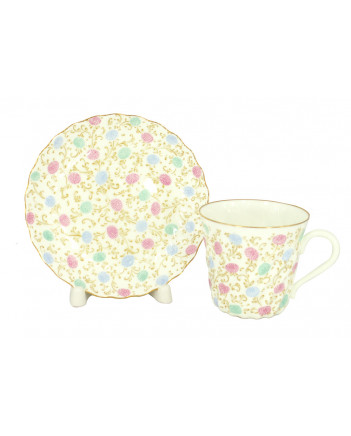 LOMONOSOV IMPERIAL BONE CHINA PORCELAIN ESPRESSO CUP TWISTED СHRYSANTHEMUM 155 ml/5.2 fl.oz