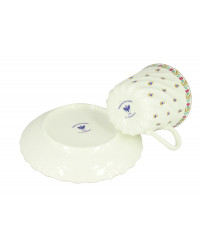 LOMONOSOV IMPERIAL BONE CHINA PORCELAIN ESPRESSO CUP TWISTED TINY BERRIES 155 ml/5.2 fl.oz