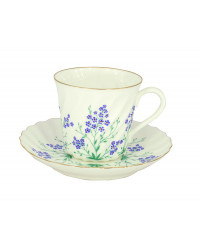 LOMONOSOV IMPERIAL BONE CHINA PORCELAIN ESPRESSO CUP TWISTED BROOK 155 ml/5.2 fl.oz