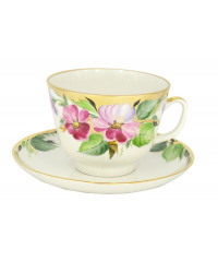 LOMONOSOV IMPERIAL PORCELAIN TEACUP AND SAUCER GIFT HOPE 375 ML/12.7OZ