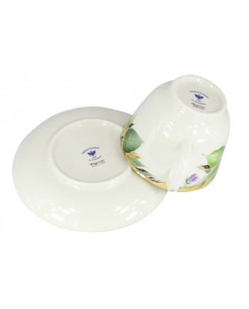 LOMONOSOV IMPERIAL PORCELAIN TEACUP AND SAUCER GIFT HOPE 375 ML/12.7OZ