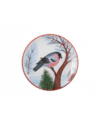 LOMONOSOV IMPERIAL PORCELAIN DECORATIVE WALL PLATE RED BREAST BULLFINCH 195 mm 7.7"
