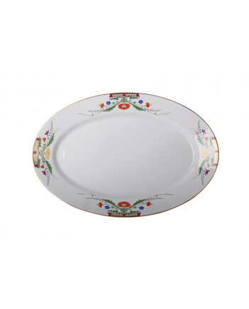 LOMONOSOV IMPERIAL PORCELAIN SERVING PLATTER OVAL MOSCOW RIVER 40 cm 15.7"