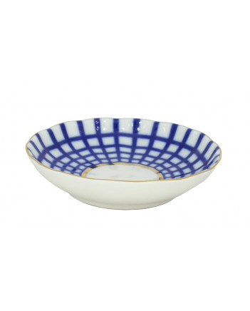 LOMONOSOV IMPERIAL PORCELAIN JAM MARMALADE JELLY DISH COBALT CELL TULIP
