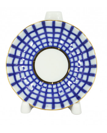 LOMONOSOV IMPERIAL PORCELAIN JAM MARMALADE JELLY DISH COBALT CELL TULIP