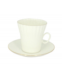 LOMONOSOV IMPERIAL BONE CHINA PORCELAIN ESPRESSO CUP DANDELION GOLDEN EDGE 175 ml/5.9 fl.oz