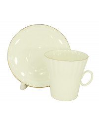 LOMONOSOV IMPERIAL BONE CHINA PORCELAIN ESPRESSO CUP DANDELION GOLDEN EDGE 175 ml/5.9 fl.oz
