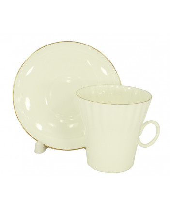 LOMONOSOV IMPERIAL BONE CHINA PORCELAIN ESPRESSO CUP DANDELION GOLDEN EDGE 175 ml/5.9 fl.oz