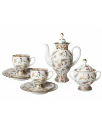 LOMONOSOV IMPERIAL BONE CHINA PORCELAIN COFFEE SET SERVICE CLASSIC-2 GOLDEN TWIGS 20 items