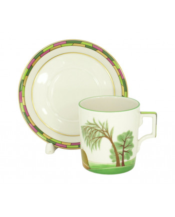 LOMONOSOV IMPERIAL PORCELAIN TEACUP AND SAUCER SEASONS SUMMER 220 ML 7.4 OZ